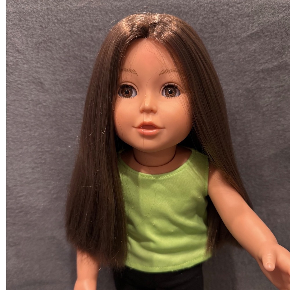 Adora Amazing Girls 18" Doll Brunette Brown Eyes Green & Black Outfit OOAK 2018